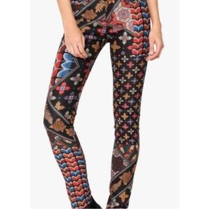 Desigual multicolor‎ asymetric trousers style Holly size 38 EUR 8 USA 0326